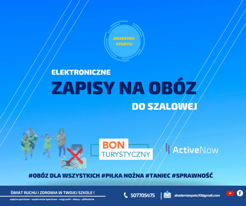 Oferta obozowa Akademii Sportu – wakacje 2021